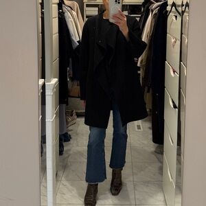 Vince Wool Blend Shawl Collar Coat